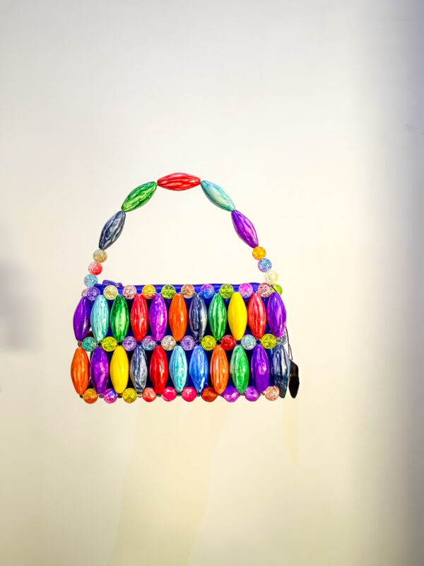 Colorful Beaded Clutch Bag