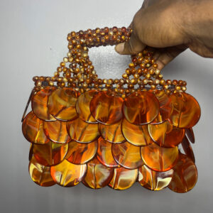 Seashell Pearl Beaded Clutch Bag