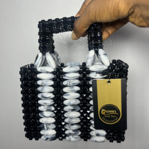 Black and White beaded bag