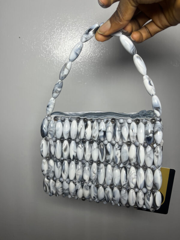 Marble Grace Beaded Bag