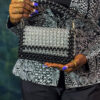 Black and White Crystal Beaded Bag - Image 2