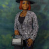 Black and White Crystal Beaded Bag - Image 7