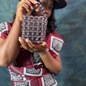 Ebon Luxe Beaded Bag