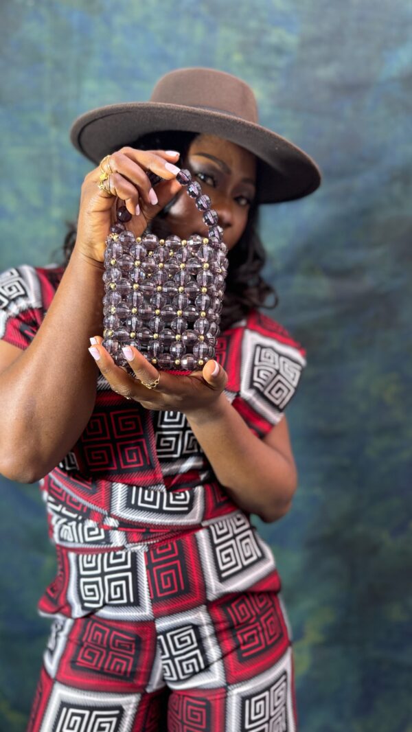 Ebon Luxe Beaded Bag