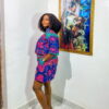 Two-Piece Multicoloured Short & Crop Top - Image 3