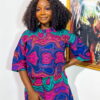 Two-Piece Multicoloured Short & Crop Top - Image 5