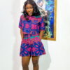 Two-Piece Multicoloured Short & Crop Top - Image 7