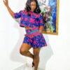 Two-Piece Multicoloured Short & Crop Top - Image 8