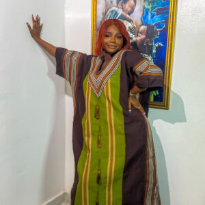 Olive Green & Brown Full Length Bubu